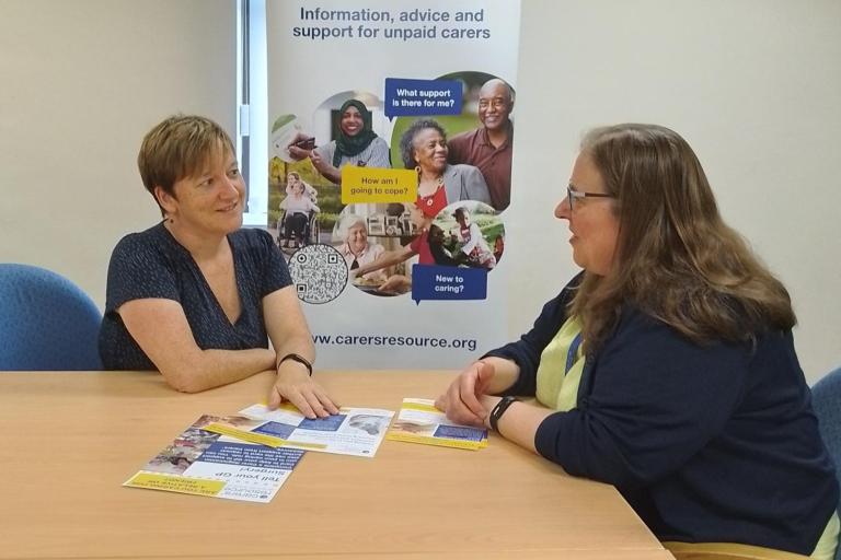 Rachel Waddington and Natalie Baxter from Carers’ Resource. 