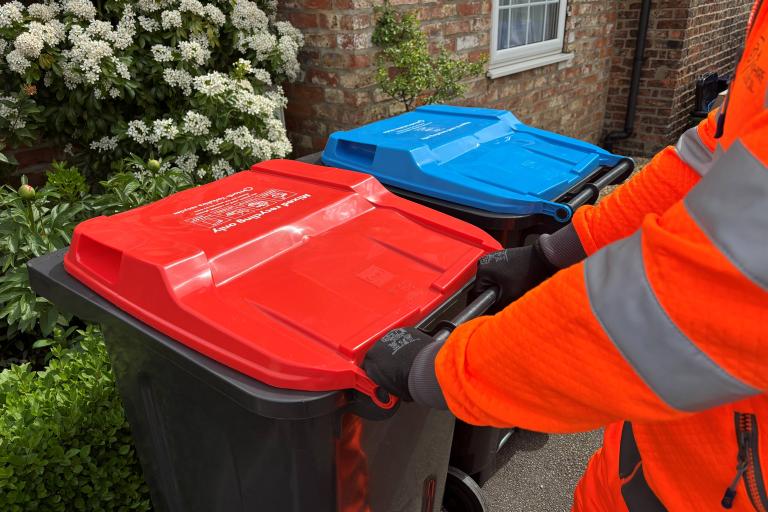 Image of twin bins. 