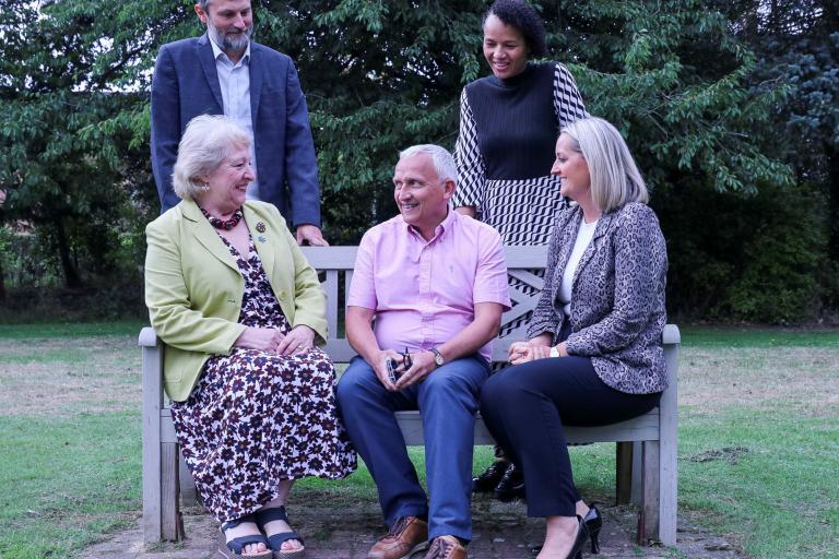 Pictured are, back row, North Yorkshire Council’s assistant director for service development, Mike Rudd, and the authority’s housing needs service manager, Margarita Gibson. Seated from left to right are North Yorkshire Council’s commissioning and service development manager, Carol Armstrong, the authority’s executive member for health and adult services, Cllr Michael Harrison, and the council’s corporate director for health and adult services, Abigail Barron.