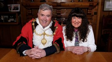 The Charter Mayor for Scarborough, Cllr John Ritchie, with the Deputy Charter Mayor, Cllr Janet Jefferson. 