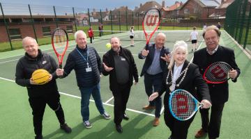 North Yorkshire Council sports development manager, Matt Hewison, North Yorkshire Council northern area engineer, John Woodhead, Everyone Active contracts manager, Peter Smith, North Yorkshire Council local member for Whitby West division, Cllr Phil Trumper, Mayor of Whitby, Cllr Linda Wild, and North Yorkshire Council’s executive member for culture, arts and housing, Cllr Simon Myers.