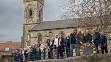 The community event to celebrate the unveiling of the refurbished church clock
