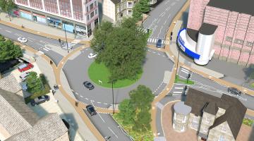 An artist impression of a roundabout