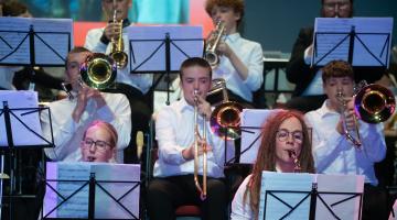 Talented members of North Yorkshire Council’s Big Band performing at the Queen’s Platinum Jubilee concert at the Harrogate Convention Centre last year.