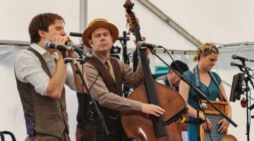 A band playing at Scarborough Seafest