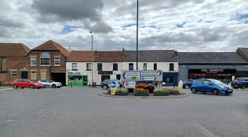 The Marks and Spencer roundabout on Friarage Street in Northallerton, which is part of the upcoming resurfacing scheme.