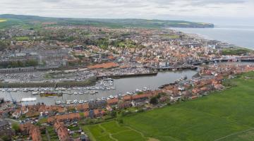 An aerial view of Whitby.