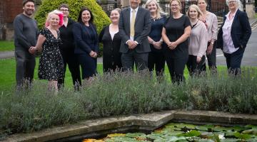 •	Stuart Carlton, director of children and young people’s services, with members of the social worker team that is seeking to recruit experienced staff.