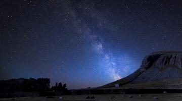 A milky way over Norber Ridge in the Yorkshire Dales.