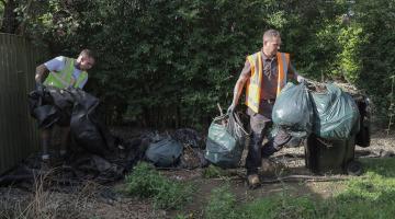 Last year’s big community clean-up under way. 