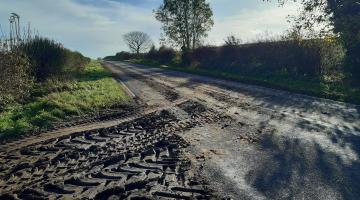 A muddy road