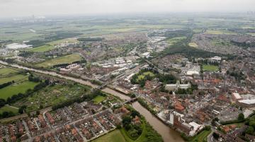 An aerial shot of Selby. 