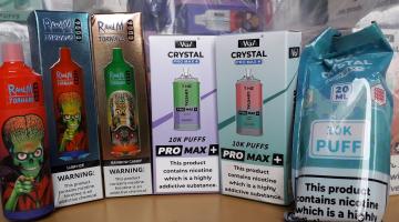 A selection of the illegal vapes seized by North Yorkshire Council trading standards officers from the Save a Lot shop in Scarborough
