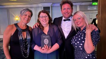 North Yorkshire Council’s quality manager Joanne Simpson, Katherine Breckon, chef and television presenter James Martin and the council’s training and development officer, Tracy Usher.