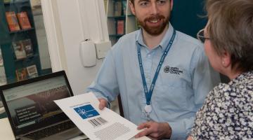 Officers and volunteers at North Yorkshire libraries helped almost 3,500 people during the fourth phase of the scheme to access their e-vouchers and are ready to help once again. Pictured is Sam Bowell, a library assistant at Scarborough library.