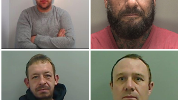 Clockwise from top left: Lawrence Newbury Jnr, Adam Alcott, Anthony Pounder and John Mealin