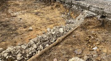 A close up of the dig in Richmond