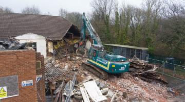 Demolition is underway for the new £21 million town centre development at Catterick Garrison. 