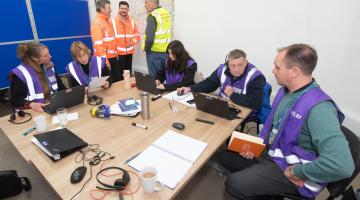 Staff and volunteers at the local assistance centre in the Moorside Room in Kirkbymoorside. 
