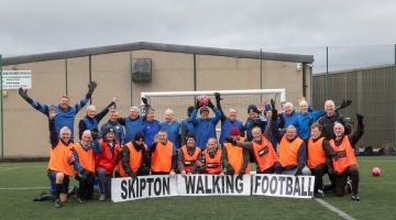 Members of Skipton Walking Football Club (SWFC) have welcomed the equipment saying it will not only “improve their sessions, but attract more players fostering further social interaction”.