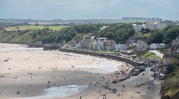 An aerial view of Filey