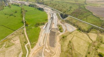 An aerial view of Kex Gill 