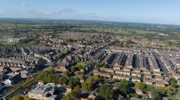 An aerial view of Harrogate