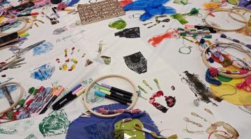 Art created by refugees