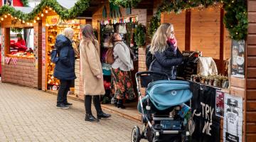 A number of people at Harrogate Christmas Fayre