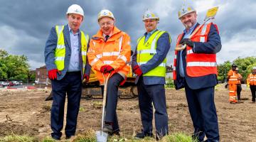 Four people at the Catterick development