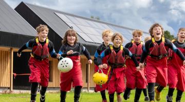 Children at Bewerley Park outdoor education centre
