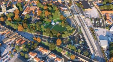 An artist’s impression of how the £29 million Selby Station Gateway project will transform the town. 