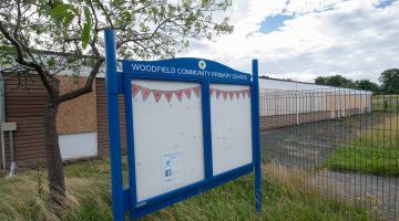 Sign outside Woodfield Community Primary School