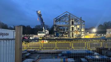 The first steel structure in redevelopment of Catterick