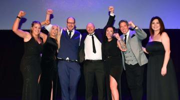 The Active North Yorkshire Harrogate team winning their award