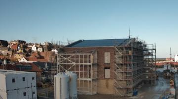 Picture of the new Maritime Hub roof.