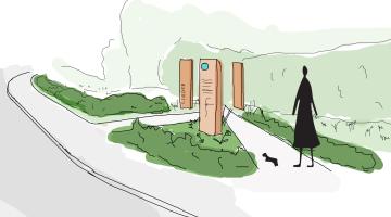 Artist’s impressions of the project to improve gateways on the Cinder Track between Scarborough and Scalby.