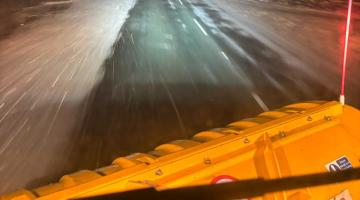 View from a gritter wagon