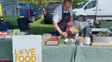Nigel Brown cookery demo stall