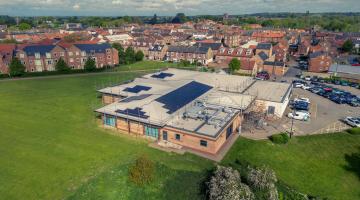 Thirsk and Sowerby Leisure and Wellbeing Hub, which has had 149 solar panels added to its roof.