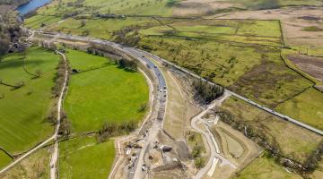 An aerial view of Kex Gill