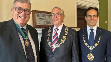 New council chair Cllr David Chance with Cllr John Ritchie and Cllr George Jabbour