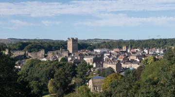 An aerial picture of Richmond where the first draft town investment plan has been drawn up. Residents and businesses are invited to attend two consultation events being held in the town this week to consider the draft plan, which identifies a number of priority areas for future investment, including the regeneration of Market Place.