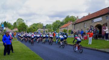 Cyclist during the Tour of Britain 2025