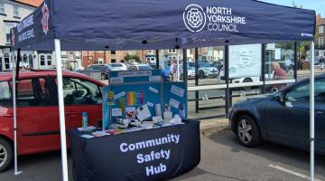 A Community Safety Hub stand