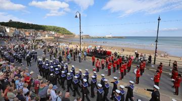 People enjoying Scarborough Armed Forces Day