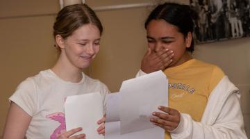 To students at Boroughbridge high school celebrating their GCSE results