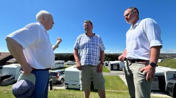 Cllr Carl Les, Andrew Butterfield and Matt Robinson