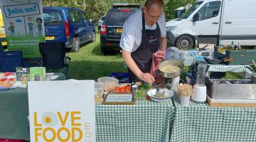 Nigel Brown cookery demo stall