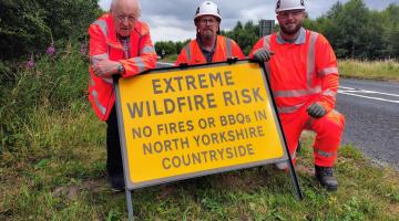 Wildfire warning sign